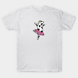 CUTE DANCING COW ART DRAWING T-Shirt